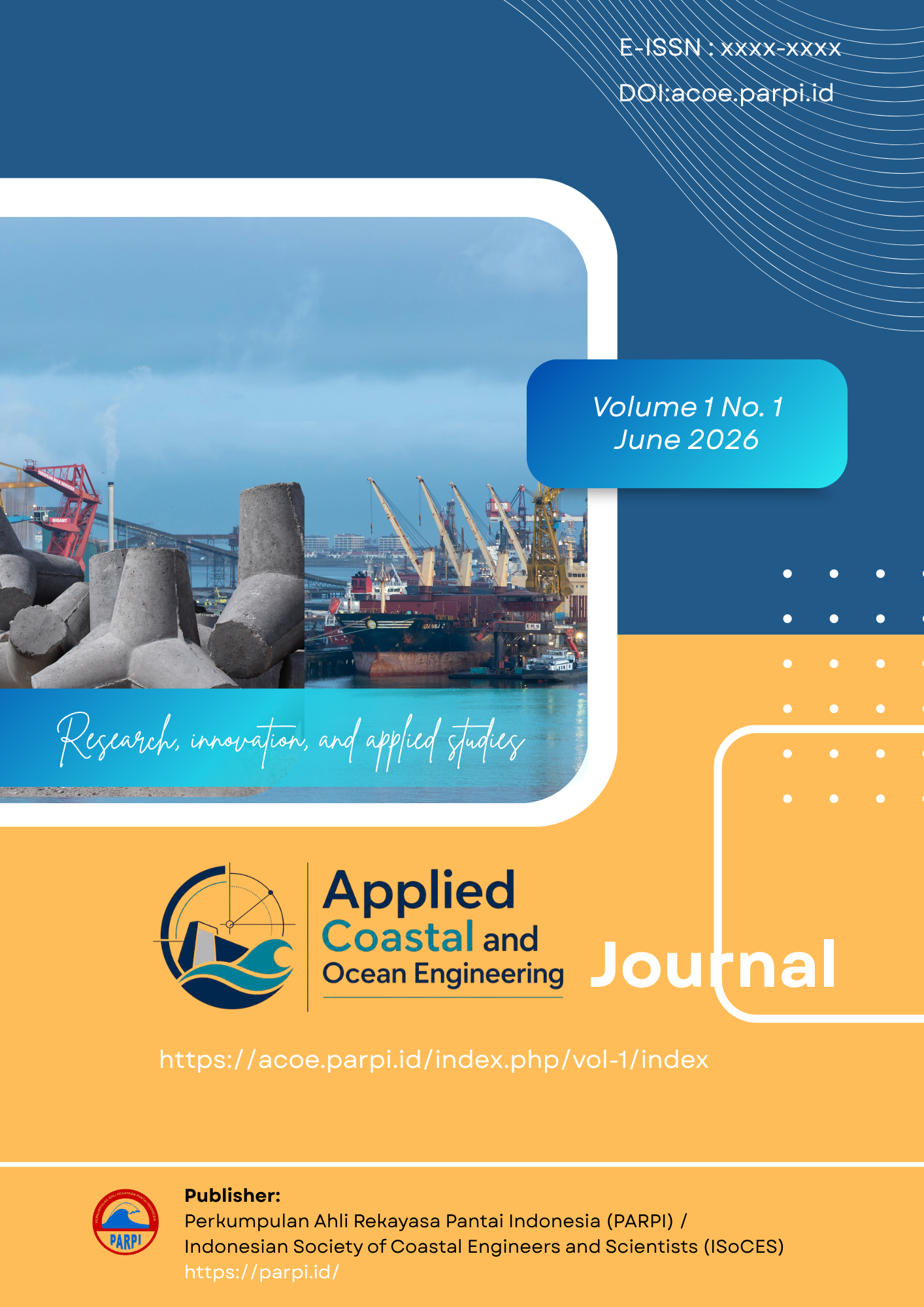 					View Vol. 1 No. 1 (2026): Applied Coastal and Ocean Engineering  (ACOE)
				